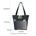 thumbnail image 4 of Kdxio Spaceships and Stars Women Reusable Grocery Bags Foldable Ripstop,Reusable Shopping Bags for Shopping,Gym,Gift, 4 of 7