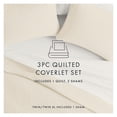 thumbnail image 6 of Herringbone Quilted Coverlet Set - 3 Piece Bedspread - Soft Microfiber - Lightweight & Wrinkle Resistant - All Season - Gray, 6 of 6