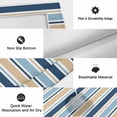 thumbnail image 5 of Blue Khaki Striped Outdoor Rug 4x6 Ft, Non Slip Washable Area Rug, Farmhouse Stripes Modern Abstract Art Patio Rugs Carpet Runner, Large Floor Mat for Indoor/Outdoor Deck Porch Camping, 5 of 8