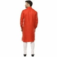 thumbnail image 2 of Indian linen style Kurta Bollywood style pajama set Achkan Pathani for…, 2 of 3