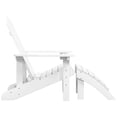 thumbnail image 2 of vidaXL Garden Adirondack Chair with Footstool HDPE White, 2 of 5