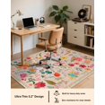 thumbnail image 2 of Alfombra CRYPTOLITE Boho, lavable, 120 x 180 cm, color beige floral, 2 of 7