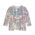thumbnail image 5 of Teen Girl Print Shirts 3/4 Sleeve Tee Shirts for Kids Sequin Print Tunic Top Party Going out Shirt, 5 of 5