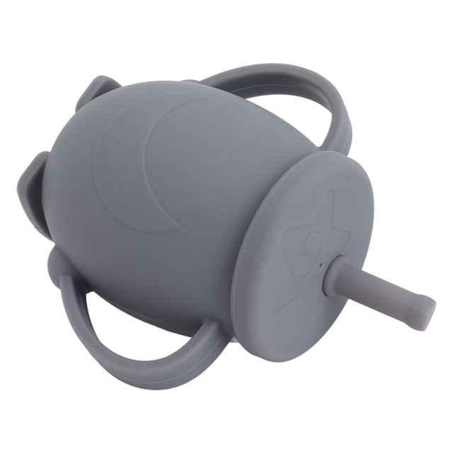 Silicone Sippy Cup, 230 Ml De Copa De Entrenamiento De La Copa Para Niños Pequeños Con Manijas De Paja Y Tapa Y No Slip Para Niños Pequeños, Tazas De Paja De Silicona A Prueba