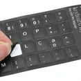 thumbnail image 4 of Uxcell Portuguese Keyboard Stickers Universal Keyboard Cover Frosted, Black Background White Lettering 6 Pack, 4 of 5