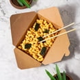 thumbnail image 3 of Kitchsy 49 oz Kraft Take Out Boxes - Disposable Lunch Box,  Meal Prep Food Containers - Microwaveable, Grease-Resistant, & Leak-Proof (25 Pack), 3 of 9