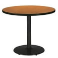 thumbnail image 1 of Pemberly Row 42" Round Breakroom Table with Medium Oak Top Round Black Base, 1 of 1