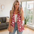 thumbnail image 4 of Uorisanigo Christmas HO Santa Vests for Women Sleevless Size L Open Front with Pockets Waistcoat Vest for Women Button Down Lightweight Vest Blazer Casual, 4 of 7