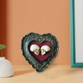 thumbnail image 4 of Grabado Flor Corazón Cráneo Estatua Resina Artesanía Miedo Horror Esqueleto Estatuilla Adorno Gótico para Gabinete Sala Estante Bar Decoraciones Sunnimix estatua de amor, 4 of 7