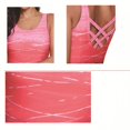 thumbnail image 4 of Womens One Piece Bathing Suits Color Block Print Criss Cross Back Swimsuits Athletic Swimwear, Colorful, S, 4 of 4