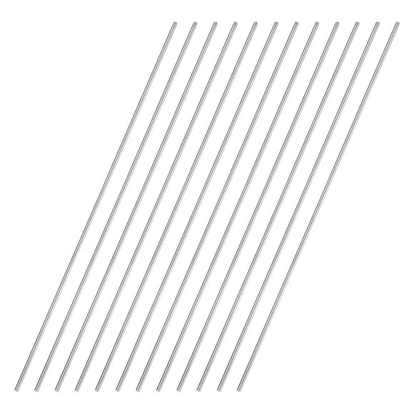 12 Pack 304 Stainless Steel Round Rod 5/64" Diameter 10" Length Solid Rod