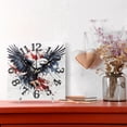 thumbnail image 2 of Eagle Blood Wall Clock Square Silent Non Ticking Battery Operated Clock for Home Bathroom Kitchen Bedroom Living Room, 2 of 8