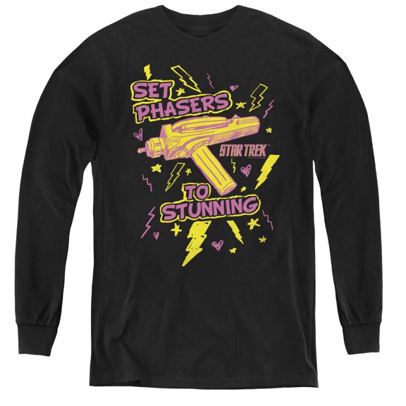 Star Trek - Set Phasers - Youth Long Sleeve Shirt - Medium
