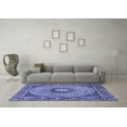 thumbnail image 3 of Ahgly Company Indoor Round Medallion Blue Traditional Area Rugs, 6' Round, 3 of 4