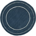 thumbnail image 2 of SAFAVIEH Bella Danita Bordered Wool Area Rug, Navy Blue/Ivory, 4' x 6', 2 of 7