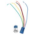 thumbnail image 1 of Luz LED De Botón Pulsador, Interruptor De Botón Pulsador, 12 V De Alta Resistencia, Resistente Y Duradero Para Luz LED Para Uso Profesional ANGGREK FD1616, 1 of 8