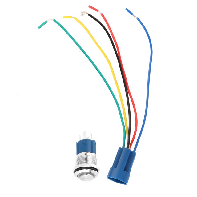 Luz LED De Botón Pulsador, Interruptor De Botón Pulsador, 12 V De Alta Resistencia, Resistente Y Duradero Para Luz LED Para Uso Profesional ANGGREK FD1616