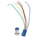 thumbnail image 1 of Interruptor de palanca impermeable de reinicio automático con bloqueo automático y botón pulsador de luz LED de 12V y 0,6 pulgadas, luz azul, 1 of 5