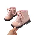 thumbnail image 2 of ZAXARRA Girls Boys Martin Boots Side Zipper Lace-Up Non-Slip Ankle Boots, 2 of 6