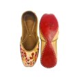 thumbnail image 5 of Ladies Peach Thread Work Punjabi Jutti Ethnic Mojari Handmade Loafers Flat Shoes US 9/ EURO 40, 5 of 5