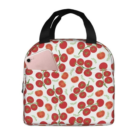 Insulated Lunch Bag for Women Men - Cute Tomato Fujiman Leakproof Cooler Lunch Box for Women Men  Lunch Tote Bags for Work School Picnic Travel