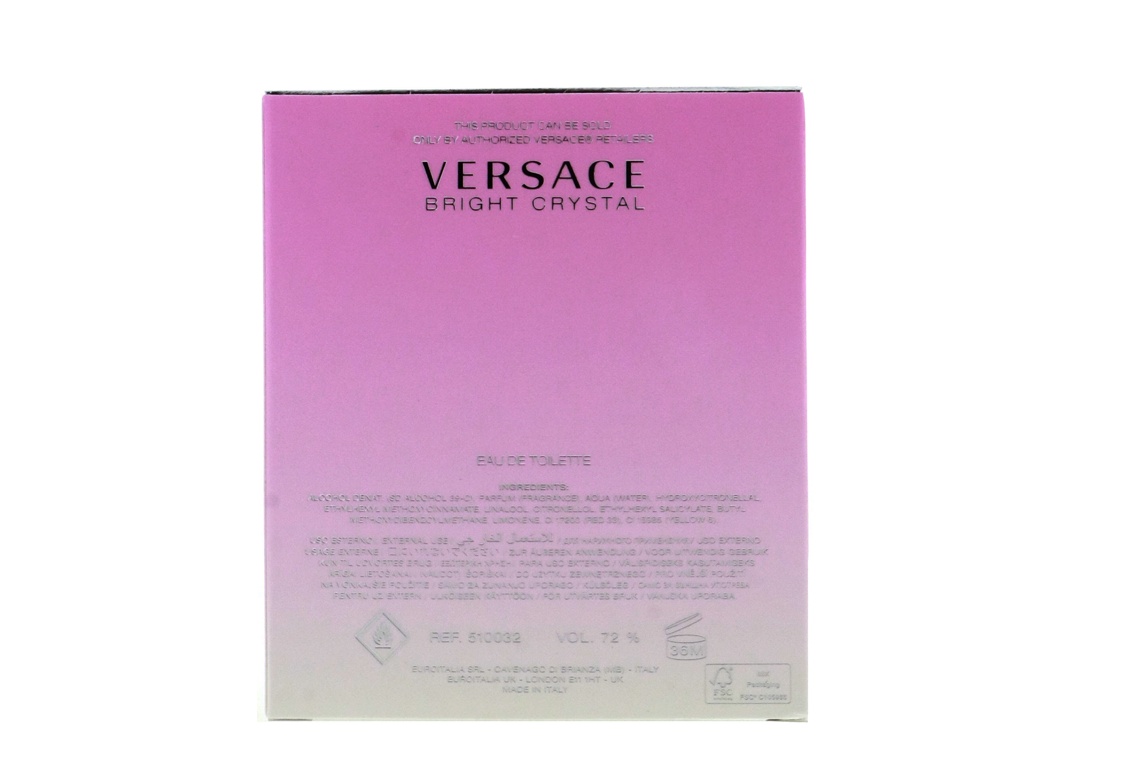 Versace Bright Crystal Eau de Toilette Spray for Women, Sensual