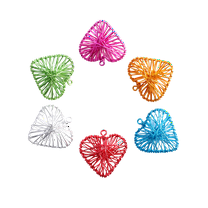 6Pcs Wholesale Metal Rattan Heart Ornaments,Wedding Favors Bulk,Outdoor Lampshade Décor