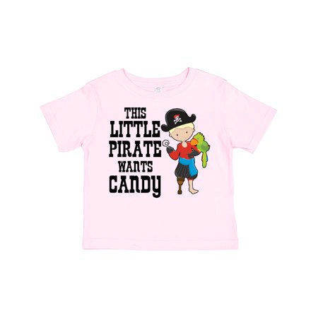 

Inktastic This Little Pirate Wants Candy Gift Toddler Boy Girl T-Shirt
