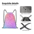 thumbnail image 4 of Xecao Colorful Glitters Pattern Sports Drawstring Backpack - String Swim Gym Bag with Wet Proof Pocket for Women&Men-Small, 4 of 6