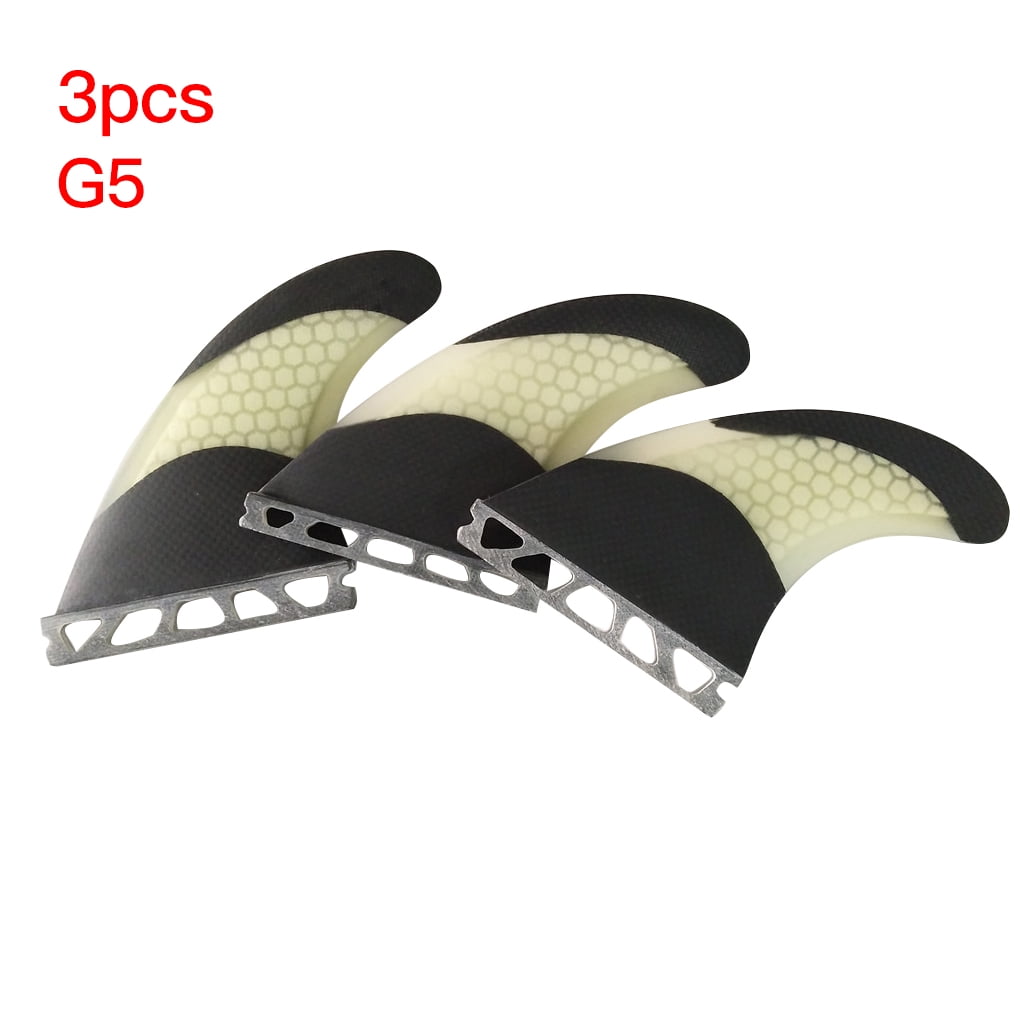 FCS G5 surf fins surfboard fiberglass honey comb Tri Set Thruster blue 