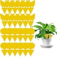 thumbnail image 1 of Paquete de 24 trampas pegajosas para moscas de la fruta y hongos, mata insectos pegajosos amarillos para plantas de interior y exteriores, 1 of 5