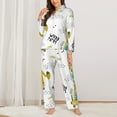 thumbnail image 3 of Disketp Pajamas Set Long Sleeve Sleepwear Womens Button Down Nightwear Pj Sets-Dinosaur On Excavator, 3 of 9