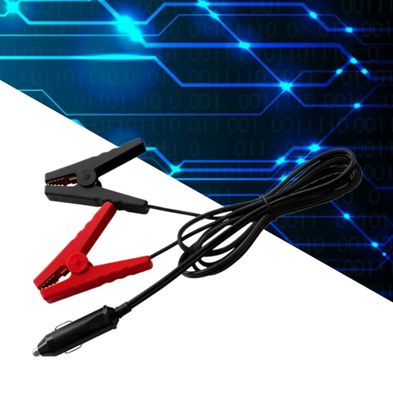 YIGZYCN Car Alligators Clip Male Cigarette Lighter Adaptes Battery Charger  Cable