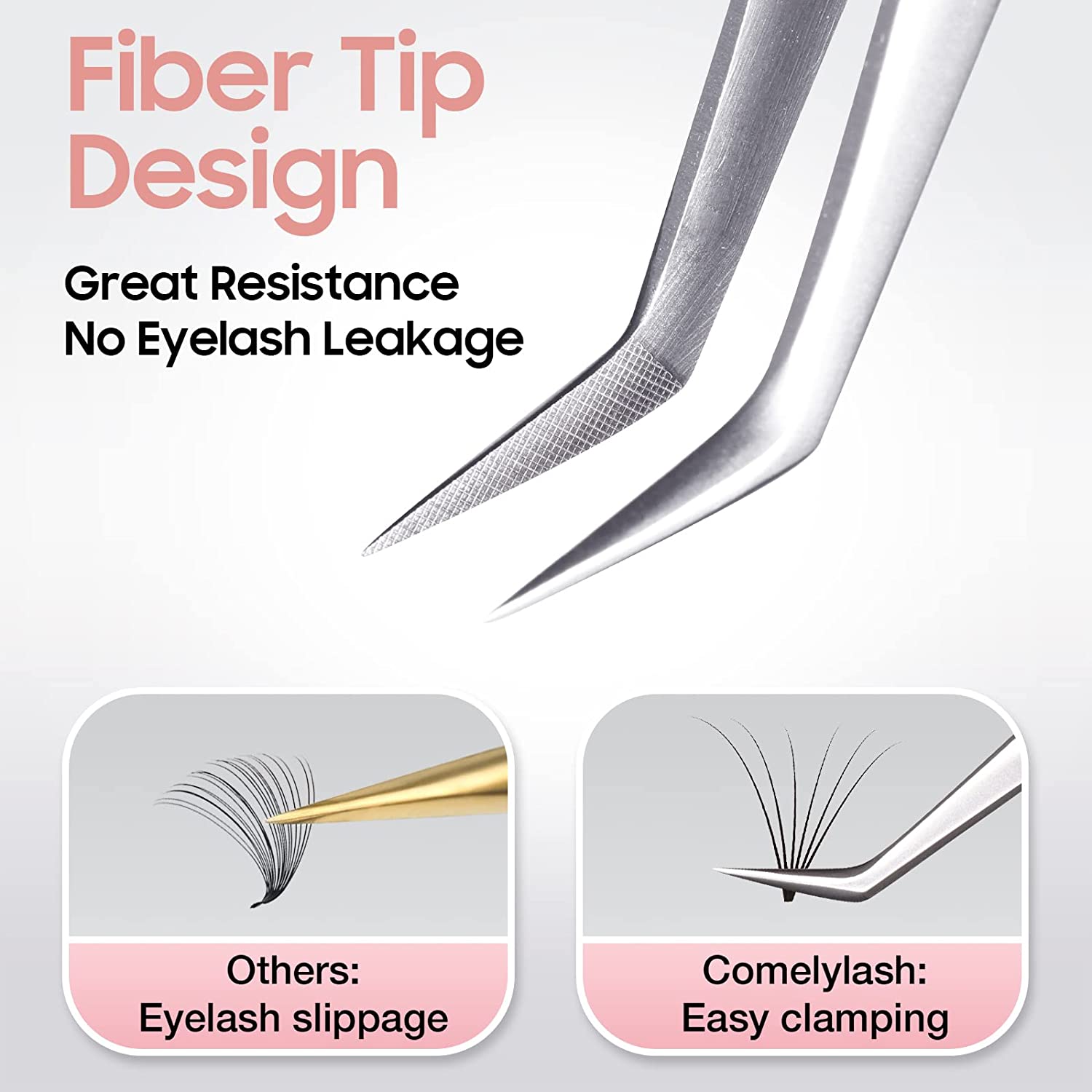 Fiber Tip Eyelash Extensions Tweezers Multifunctional - N35