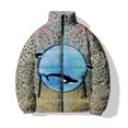 thumbnail image 3 of Abrigos de moda para hombre, chaquetas casuales y versátiles para hombre, chaqueta de algodón con estampado de peces personalizado, abrigo cómodo y cálido para hombre, 3 of 5