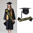 thumbnail image 2 of Graduation Two Piece Set Graduation Season Party Hat Shoulder Strap Ribbont Scarf Wrap Shawl with Sleeves, 2 of 4