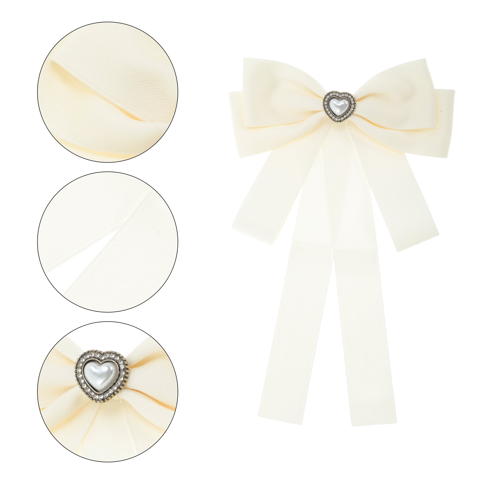 Unique Bargains Ribbon Bow Brooches Christmas Gifts Alloy Heart