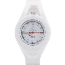 Women's 40mm White Silicone Band Steel Case Quartz Analog Watch JL01WH