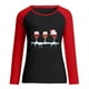 thumbnail image 4 of Tops Para Mujer Camisas de Manga Larga Otoño Primavera Patchwork Navidad Impreso Cuello Redondo Camiseta Casual Odeerbi  ODB151433, 4 of 5