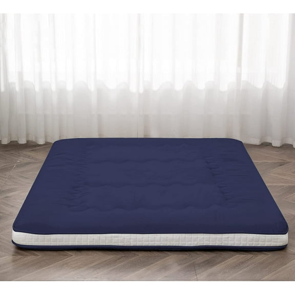 Floor Futon Mattress Extra Thick Folding Roll Up Bed Topper Mat for Guest,Lounger and Tavel