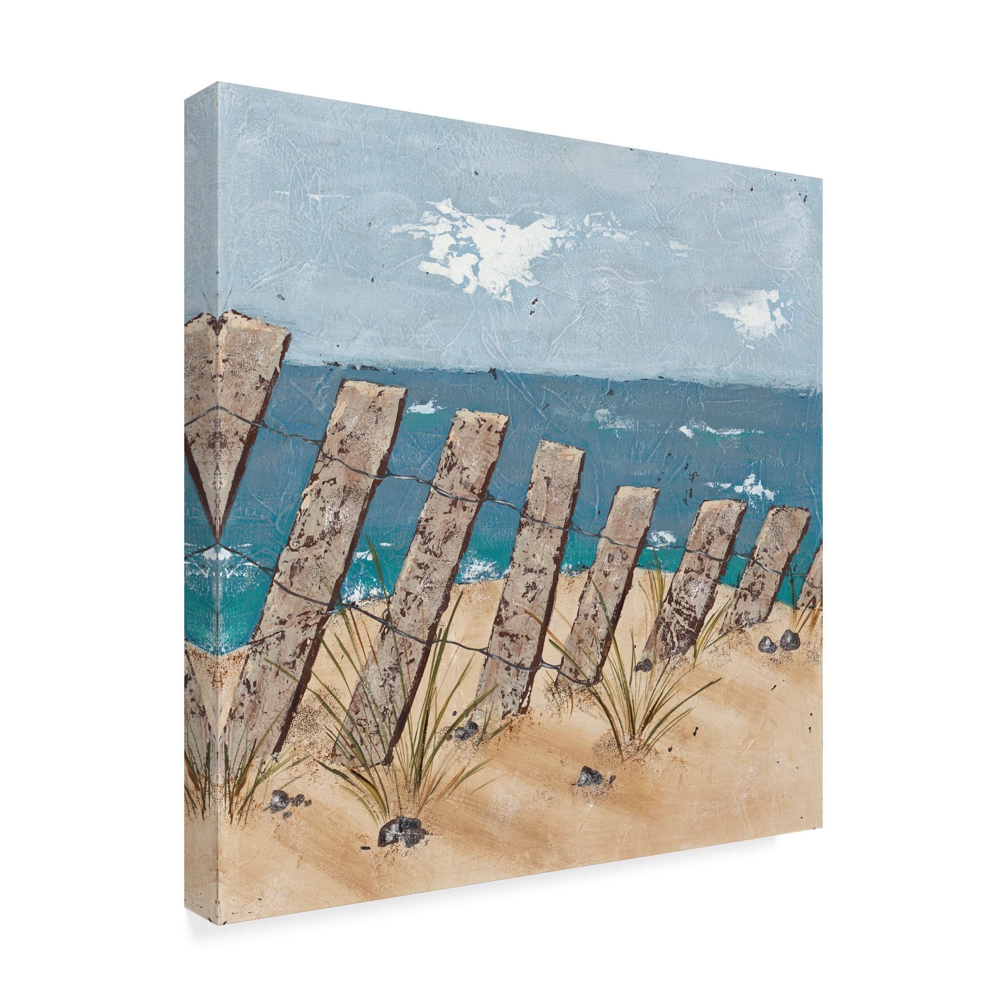 Trademark Fine Art 'Beach Scene Triptych II' Canvas Art by Jade Reynolds