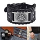 thumbnail image 3 of Pulsera de tótem medieval de cuero PU para hombre Sunnimix Plata, 3 of 8
