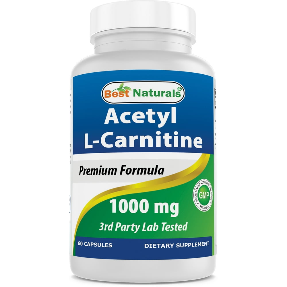 Best Naturals Acetyl LCarnitine Dietary Supplement Capsules, 1000 Mg