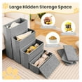 thumbnail image 5 of 4-Step Dog Stairs, 23 Inch Tall Foldable Pet Stairs for Small and Medium Dogs Cats, with Storage Compartments and Non-Slip Bottom, Adjustable Dog Steps for Bed, Couch, or Sofa, 5 of 9