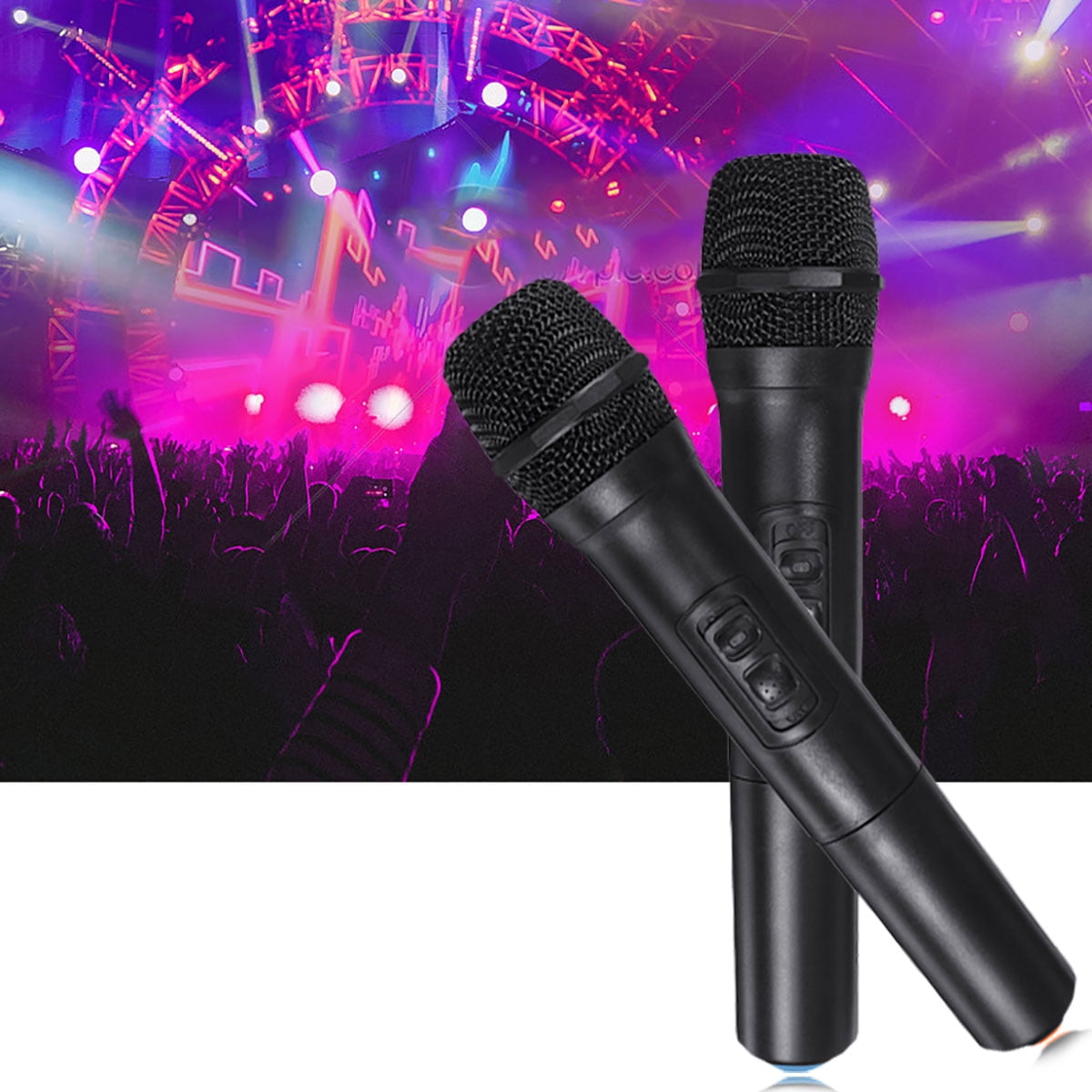 ROSI UHF Wireless Microphone System 200 Channel Dual Wireless Mic Set