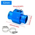 thumbnail image 1 of Digital Horizontal 2 In 1 Lcd Water Temp Temperature Voltmeter Volt Gauge With 10mm 1/8npt Temp Sensor For 12v/24v Car Truck, 1 of 1