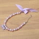 thumbnail image 2 of EeaseMX Hermoso collar con colgante de cristal para mascotas, con lazo y perlas (morado claro y blanco, M), 2 of 7