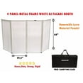 thumbnail image 2 of DJ Event Facade White Scrim Metal Frame Booth+Travel Bag Case+Two Speaker Stands With Carrying Cases, 2 of 6