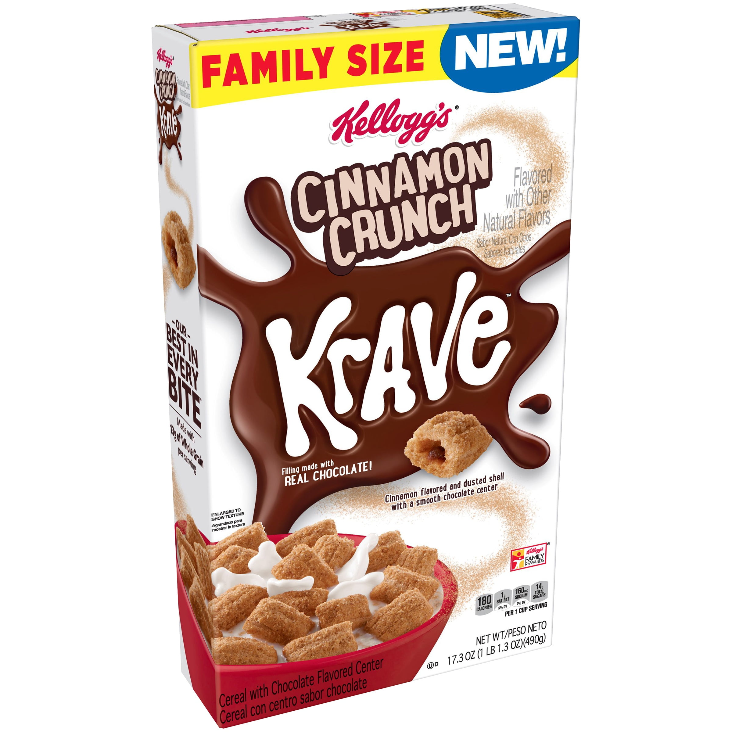 Kellogg's Krave Cinnamon Crunch Breakfast Cereal 17.3 oz