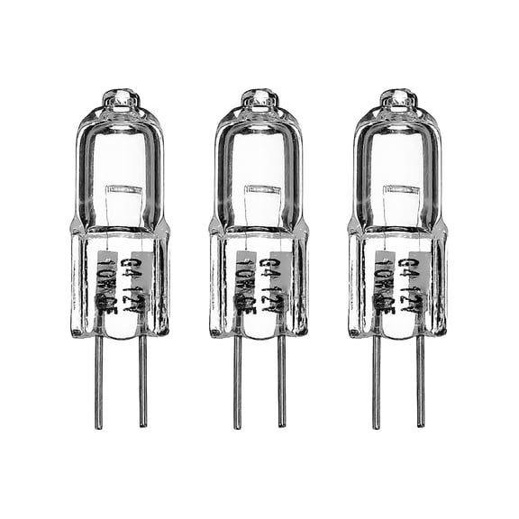 G4 Halogen Bulb 12V 10W Halogen Bulbs 100-120LM 3Pcs-Clear Mini G4 Lamps 2Pin 1.2" Non-Dimmable 2700-3000K 100CRI for Landscape Lighting Chandeliers Desk Lamp Cabinet RV Lighting